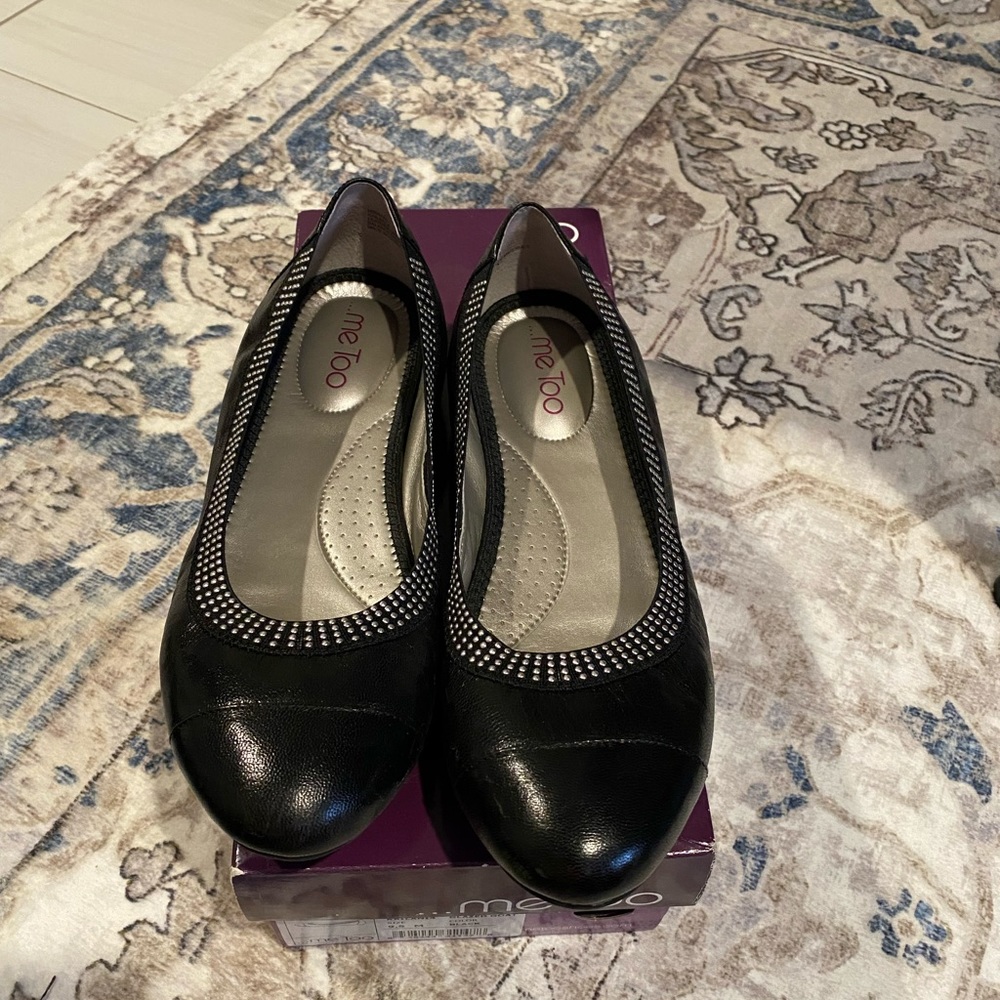 Me too Black Ballet Flats